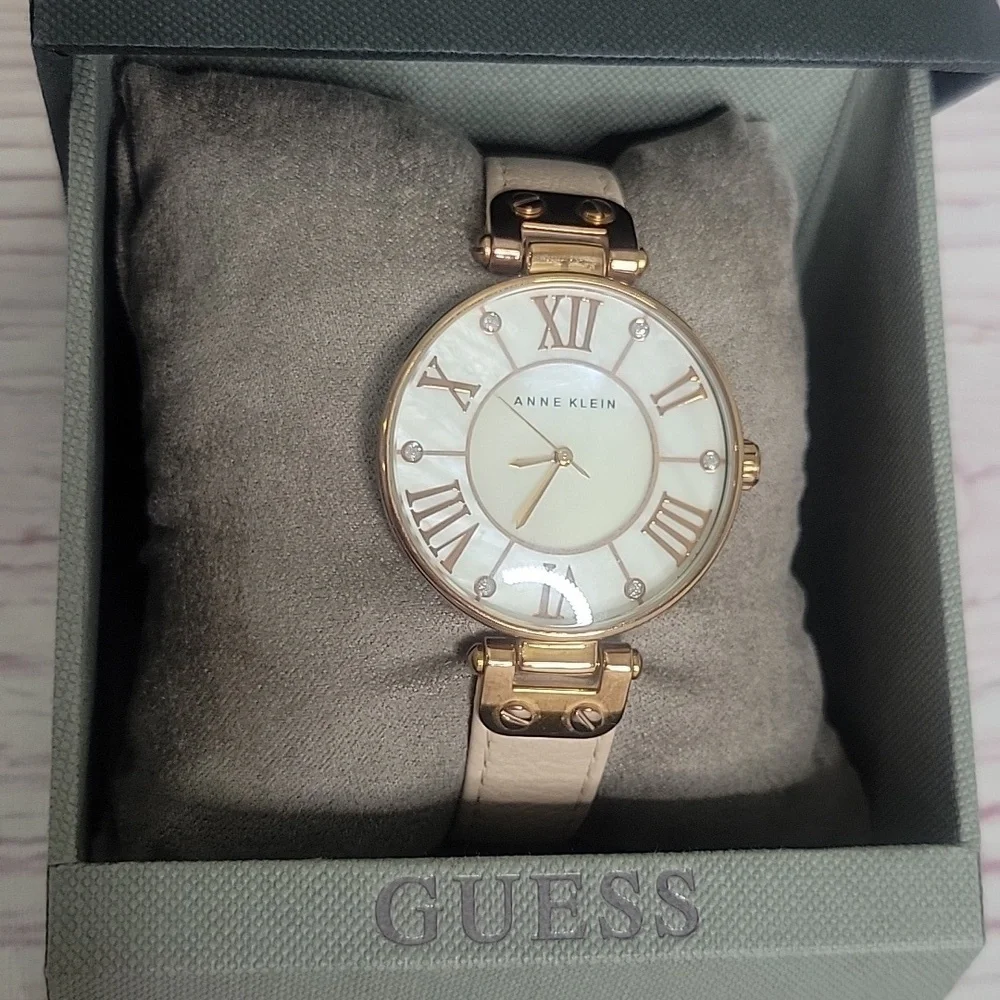 Anne Klein Gold and Cream Women's Watch